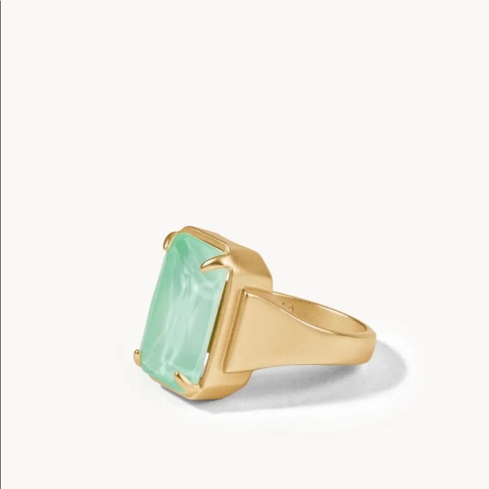 Spartina Rectangle Ring Sea Foam Size 7